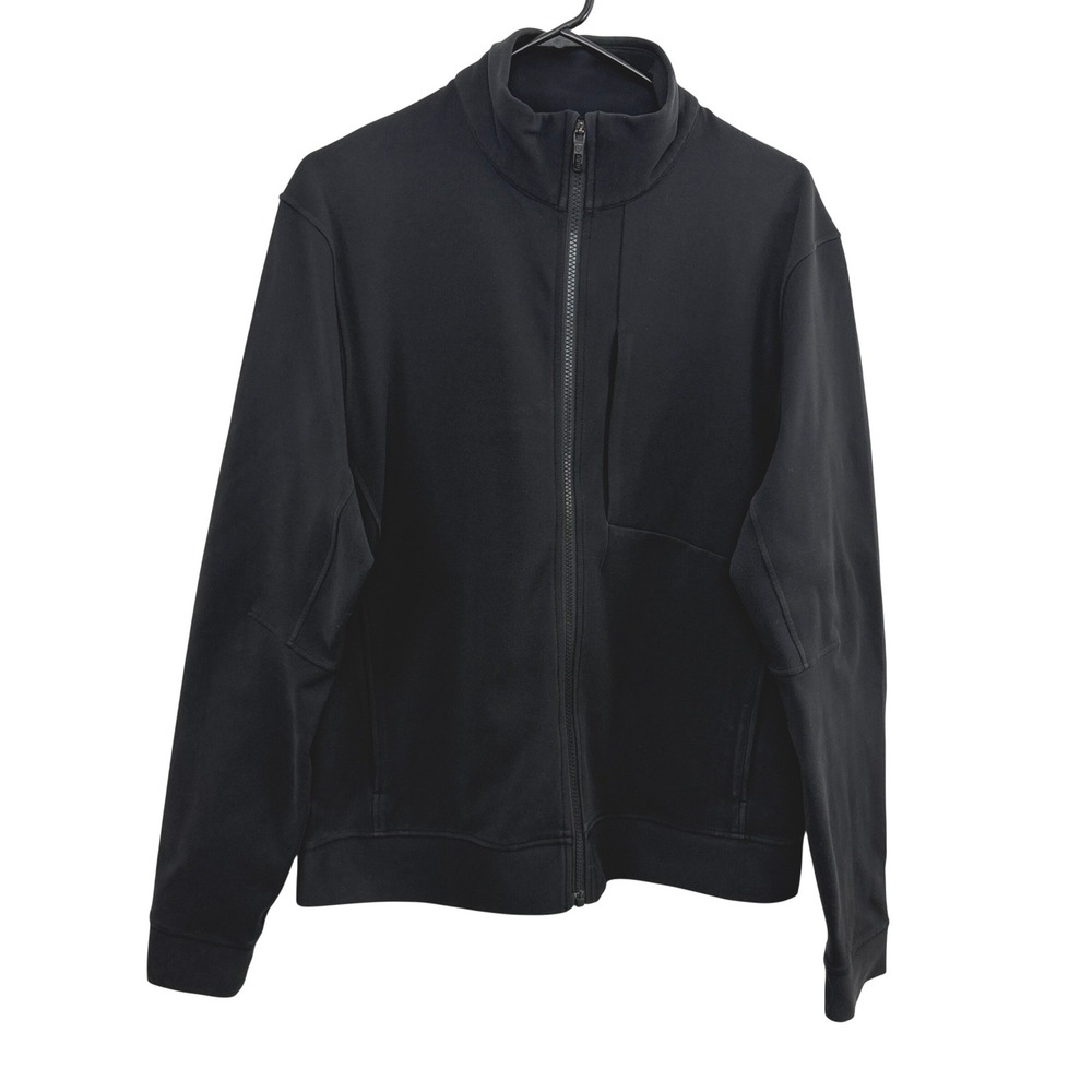 Lululemon Jacket Mens Large Black Full Zip Sojourn Track Mock Neck Activewear